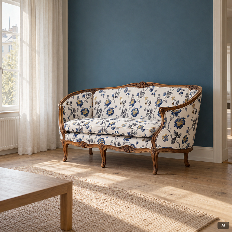 Sofa, Louis XV style, circa 1900.