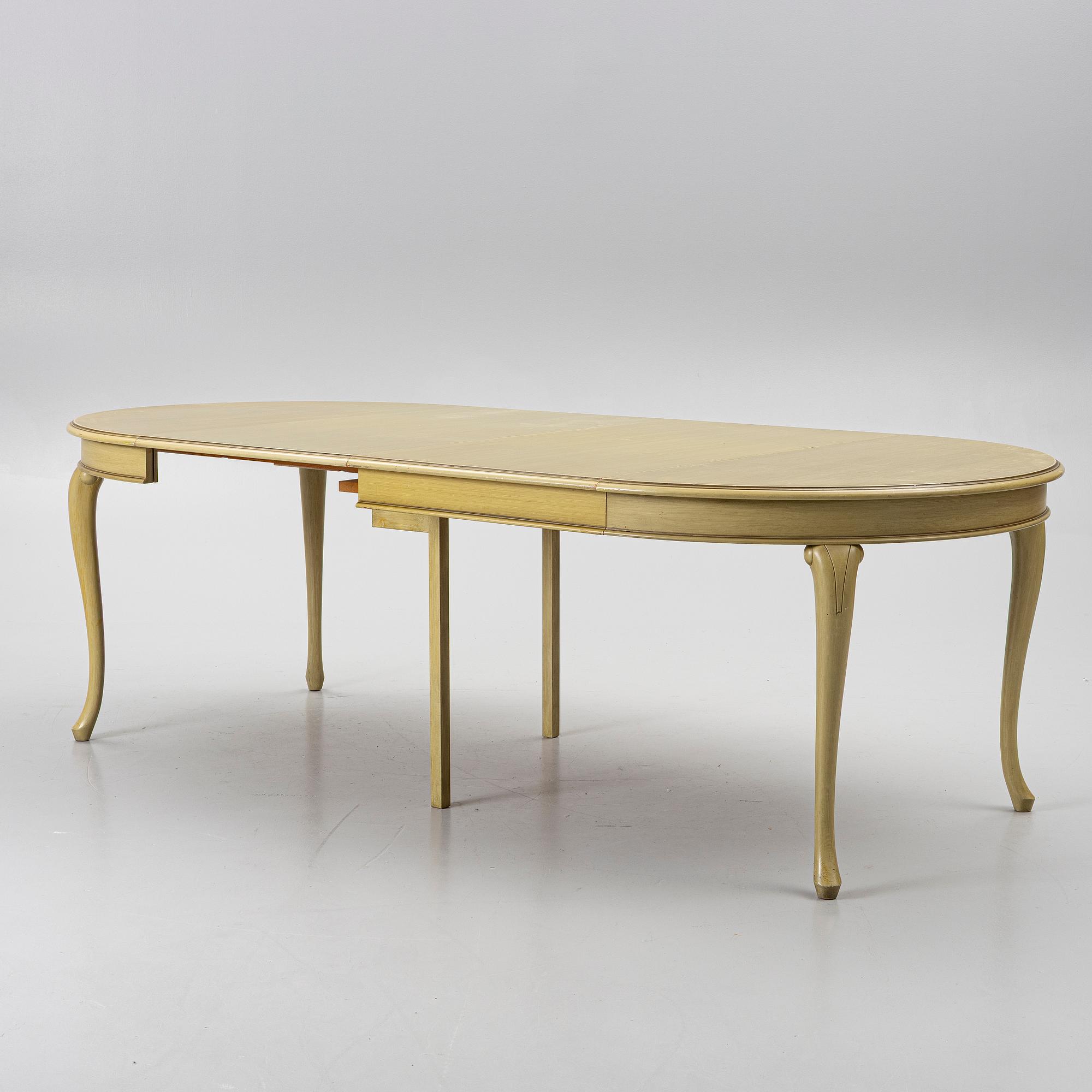 Dining group, 7 pieces. Rococo style, second half of the 20th century.