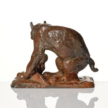 Arvid Knöppel, sculpture, bronze. Signed and with foundry mark, dated -31.