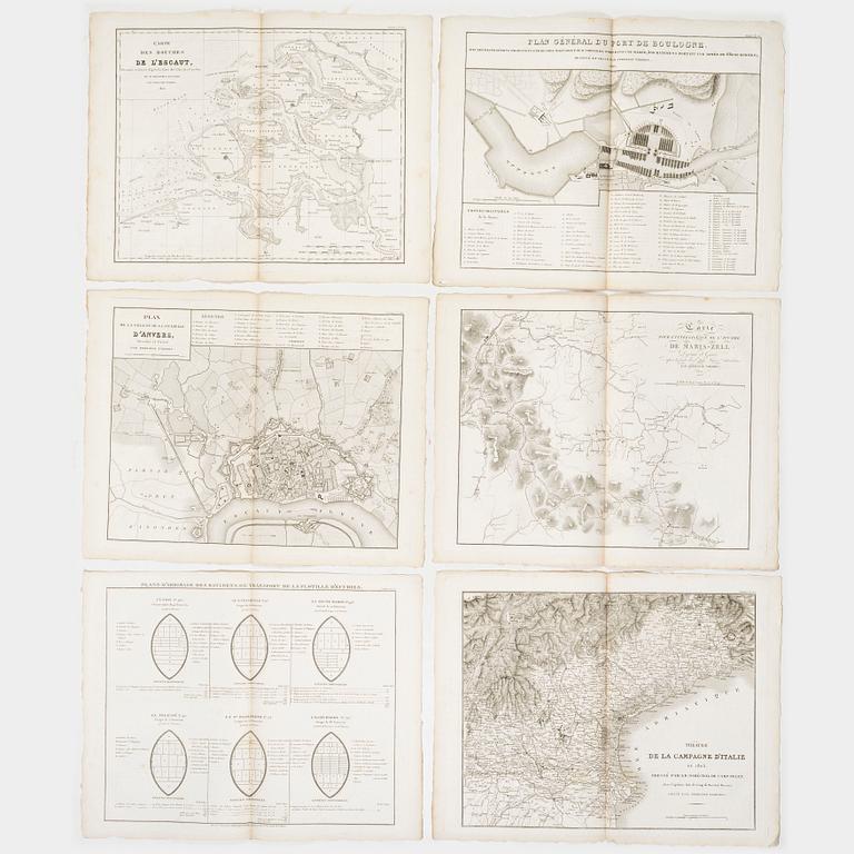 118 engraved maps and battle plans from the Napoleonic Wars.