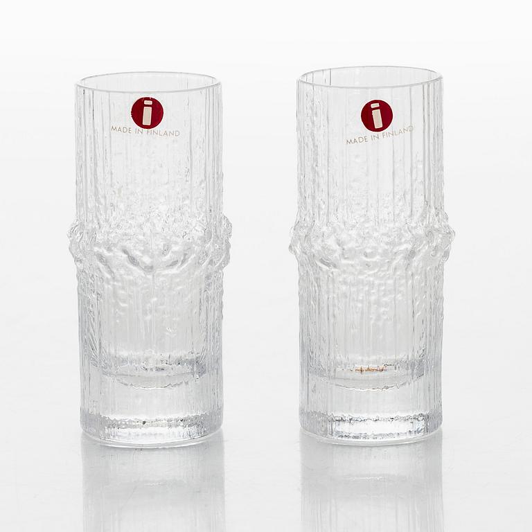 Tapio Wirkkala, snapsilaseja, 6 kpl, "Niva", alkuperäisessä laatikossa. Iittala.