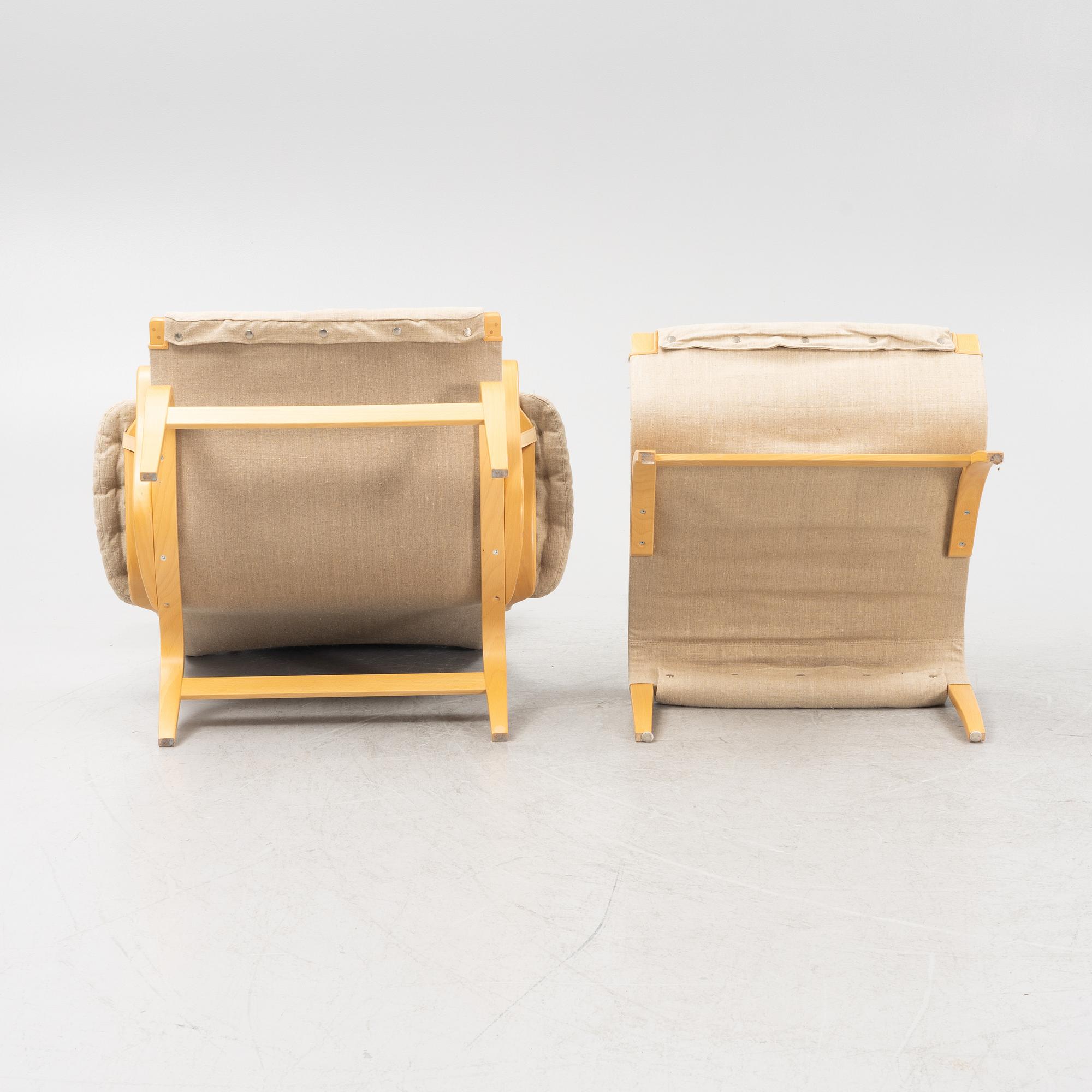 Bruno Mathsson, armchair with footstool, "Pernilla", DUX.