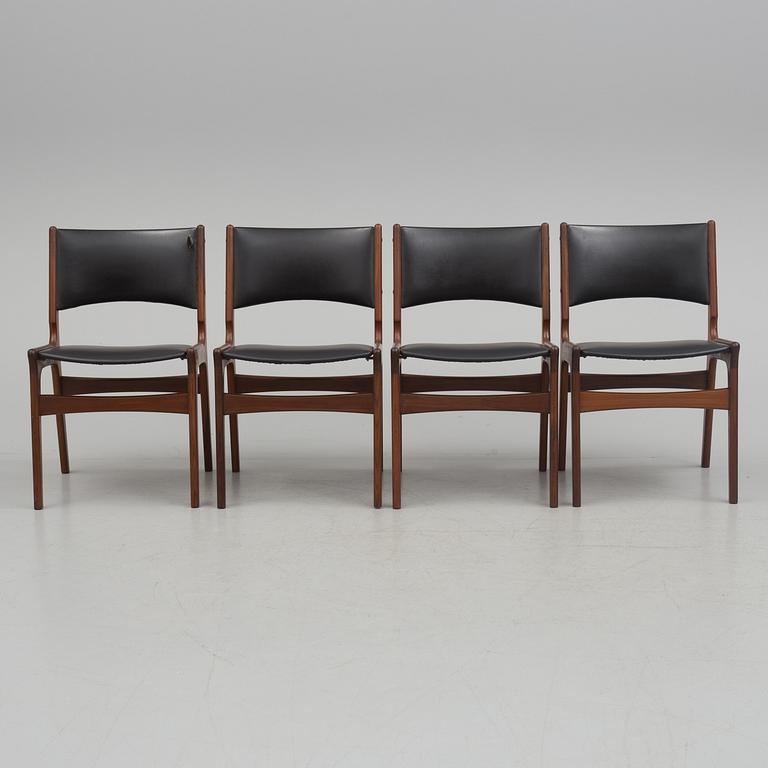 Four 60s "Nova" dining chairs from Denmark.