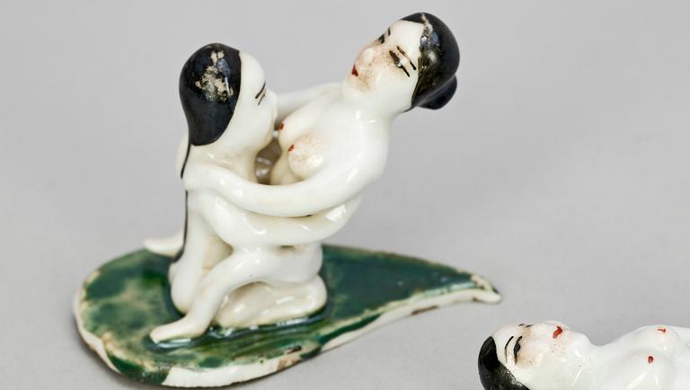 FIGURINER, 6 st. Porslin, Kina, 1900-talets början.