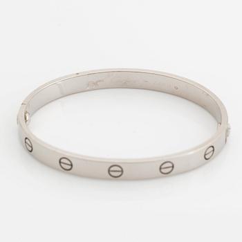 A Cartier "Love" bracelet in 18K white gold.