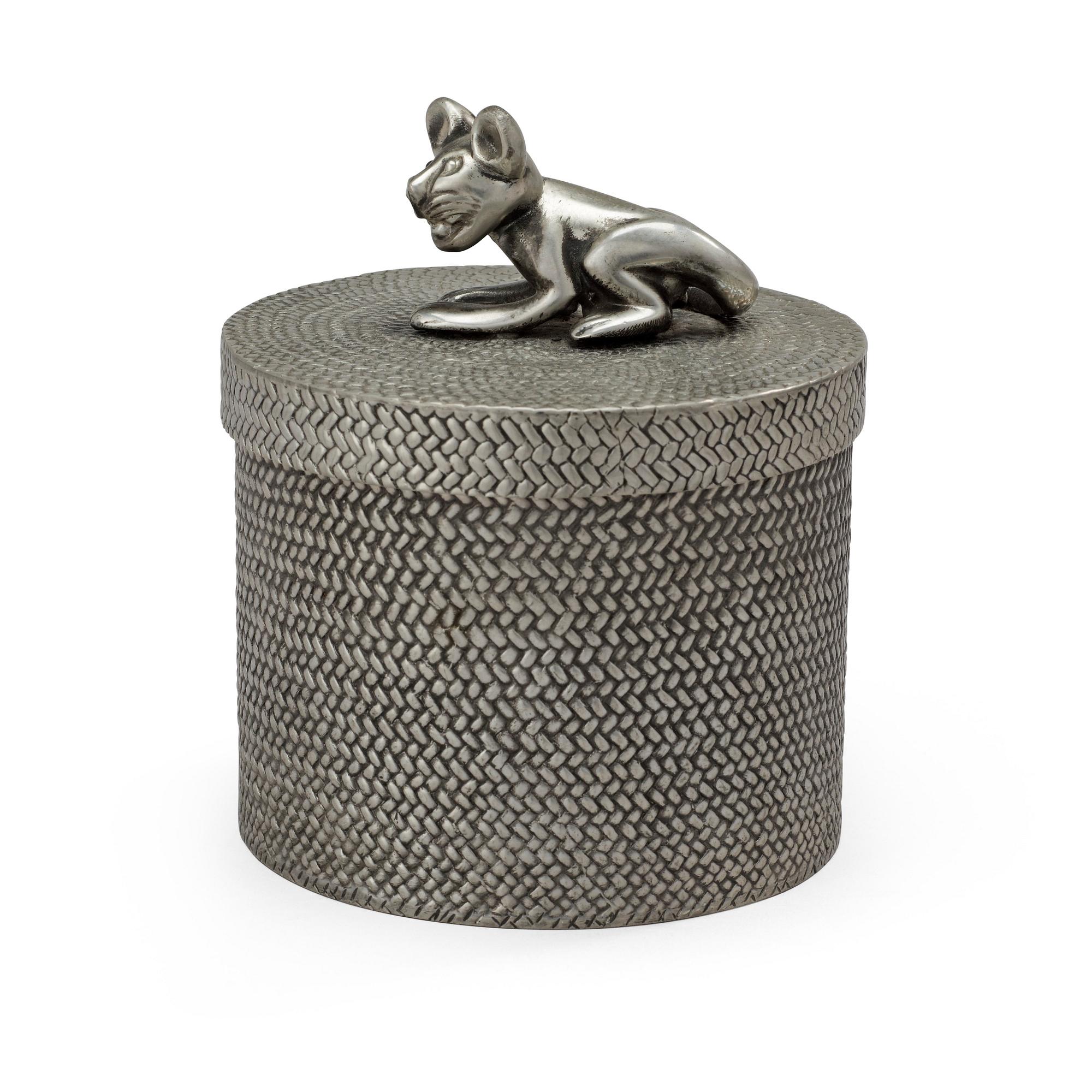 An Estrid Ericson pewter box with cover by Svenskt Tenn.