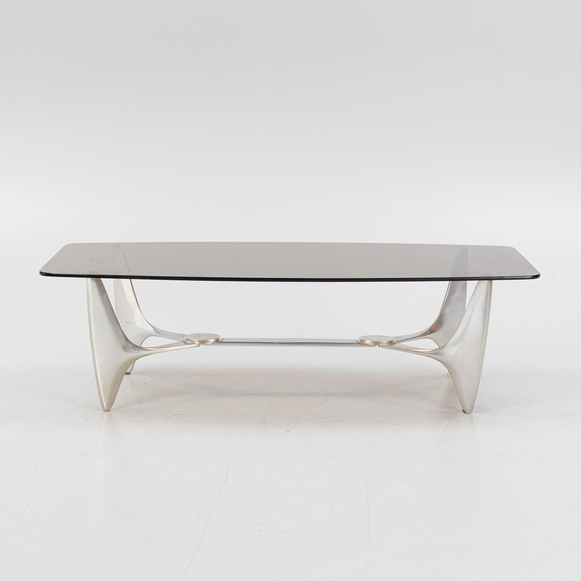 Knut Hesterberg, a glass coffee table, 1960's.