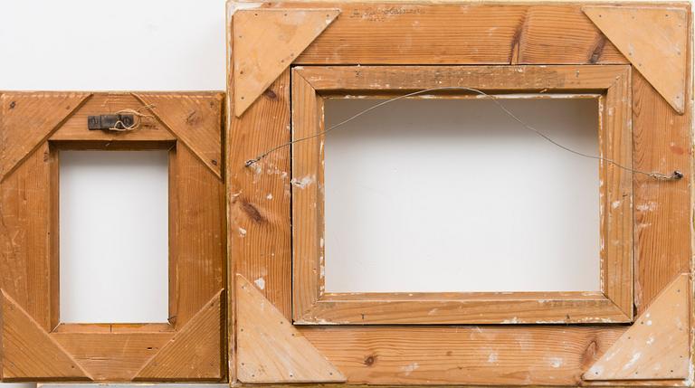 TWO WOODEN FRAMES.