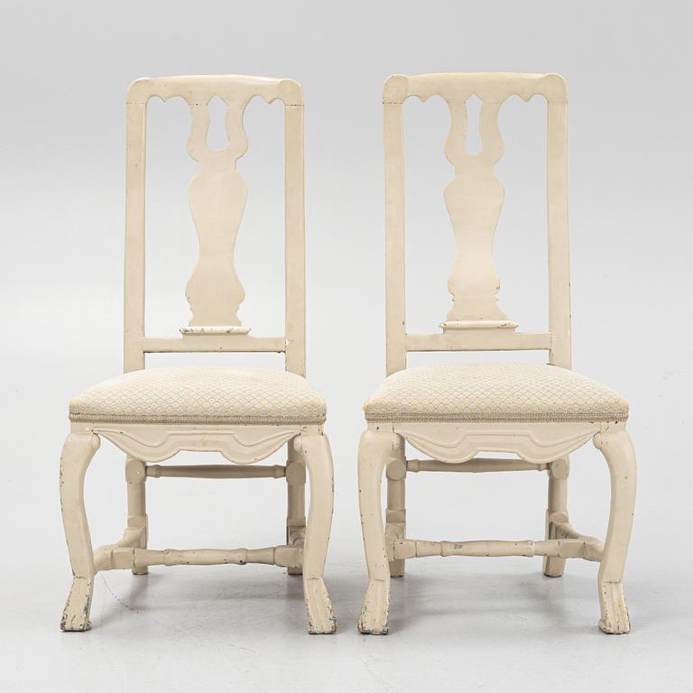 A pair of Baroque style chairs, 19th century.