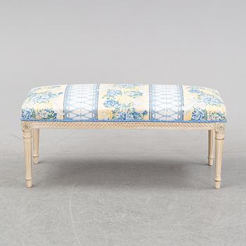 A Gustavian style tabouret, end of the 20th century.