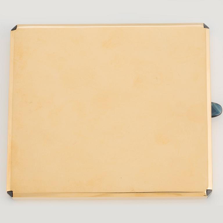 Cigarettetui Cartier 18K guld med safirer.