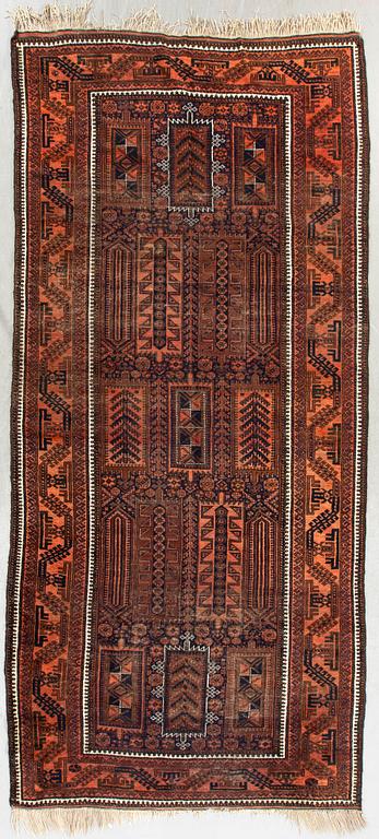 A semiantique Tekke carpet c 406 x 192 cm.