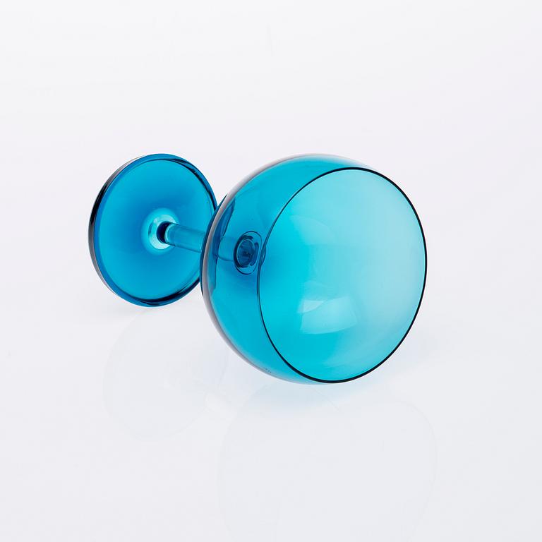 SOCKERSKÅL samt GRÄDDKANNA, glas, "Harlekin", Nanny Still, Riihimäen Lasi.