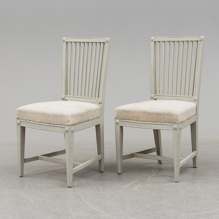 EPHRAIM STÅHL, stolar, ett par, sengustavianska, omkring år 1800.