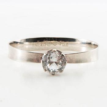 Ring samt armband Alton silver och bergkristall Falköping 1972.