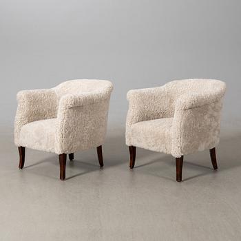 Fåtöljer, ett par, Swedish Modern, 1940-tal.