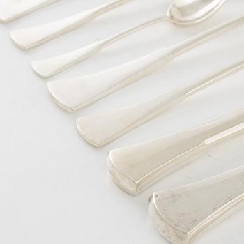 Bestickuppsättning, 85 delar, silver, Ungern, 1937-65.