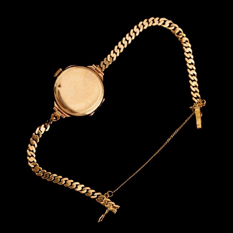 ARMBANDSUR, 14 k samt 18 k guld. Vikt ca 13 g.