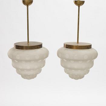 Ceiling lamps, a pair, Swedish Modern, mid-20th century.