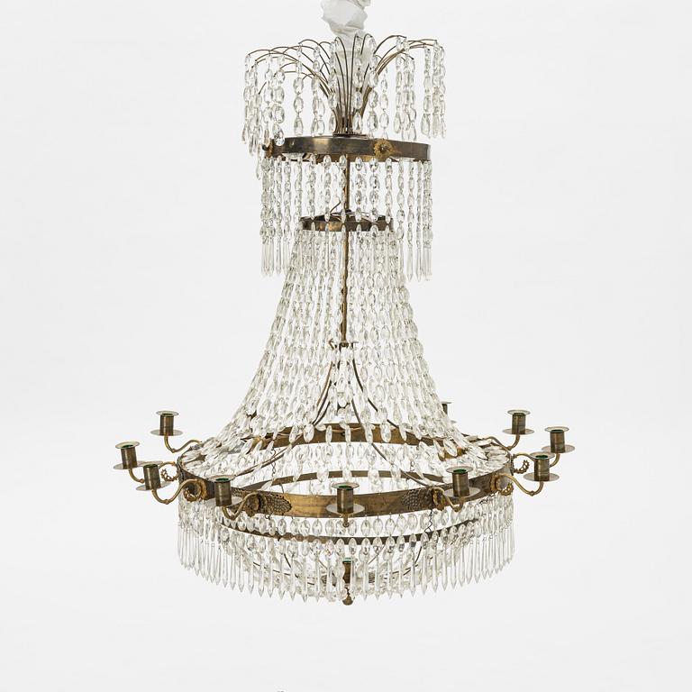 An Empire chandelier, 19th Century.