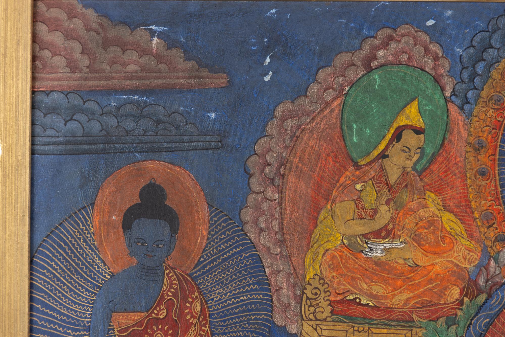 A Tibetan thangka, 20th century.