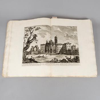 44 magnifika dubbelsidiga planscher från Rom, 1763.