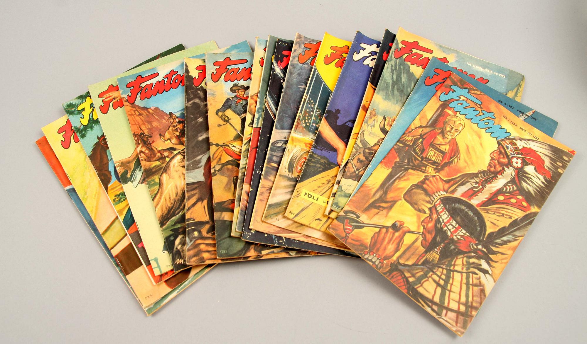 SERIETIDNINGAR(23+18). "Fantomen" 1955-1956.