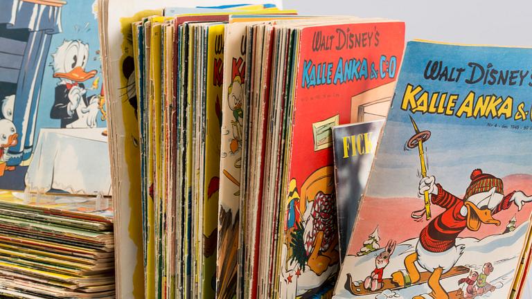 SERIETIDNINGAR, bl.a. Kalle Anka. 1900-talets mitt.