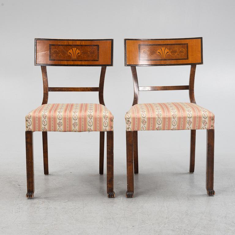 A pair of Swedish Grace chairs, 1920's/30's.