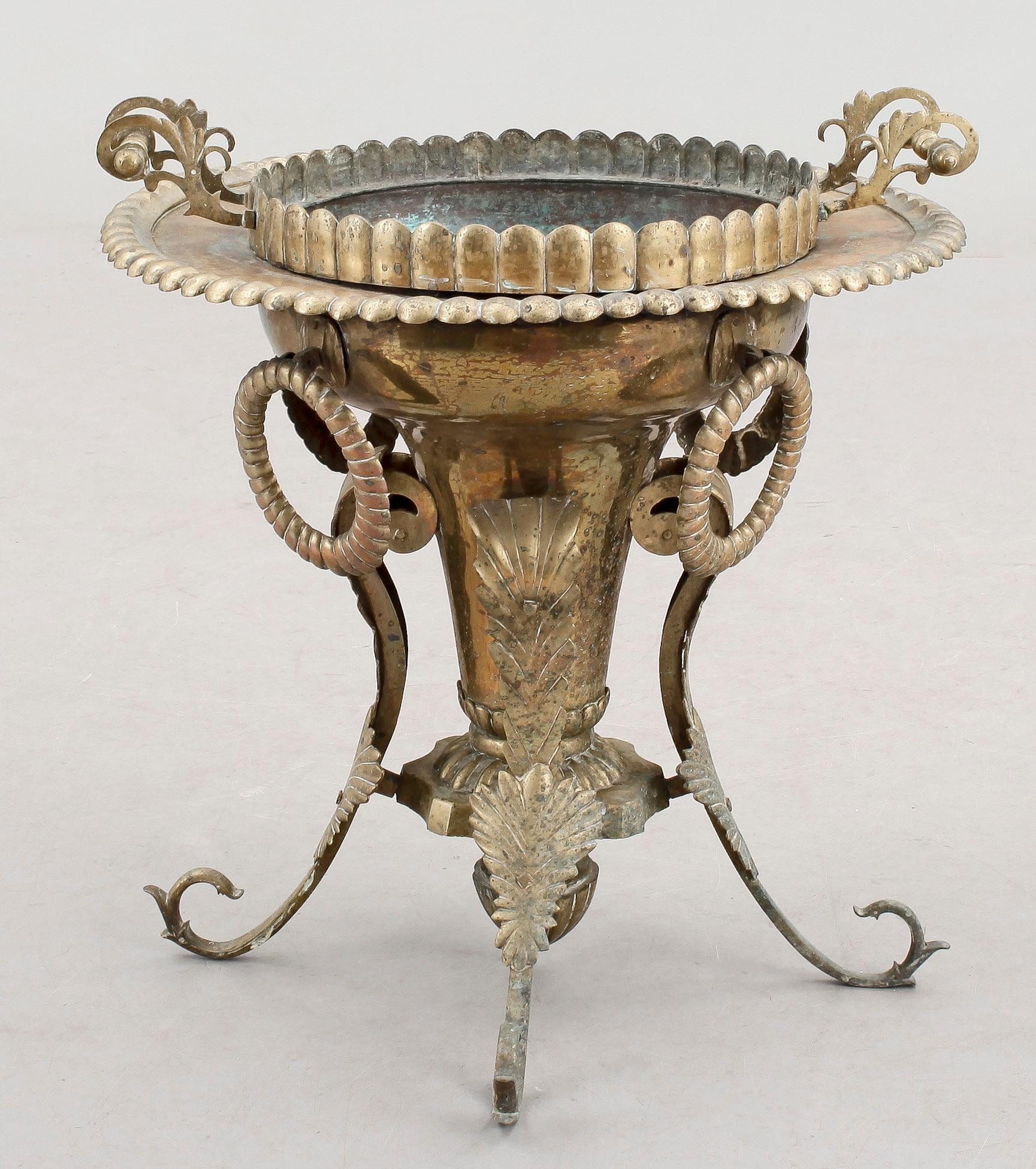 GLÖDFAT, mässing, orientaliskt, 1800-talets slut.