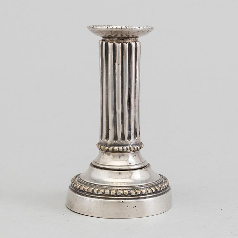 LJUSSTAKE, argent haché, gustaviansk, sent 1700-tal.