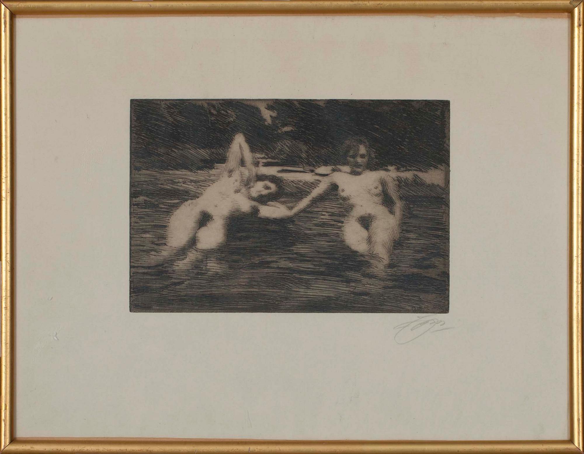ANDERS ZORN, etsning, sign. o dat. 1918 i plåten resp sign i blyerts.