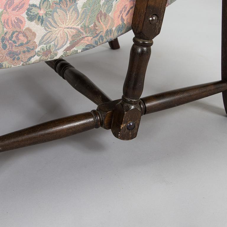 Carl Gustaf Hiort af Ornäs, nojatuoli, "Tohtori", Hiort Tuote Puunveisto, ja rahi, 1940-luku.