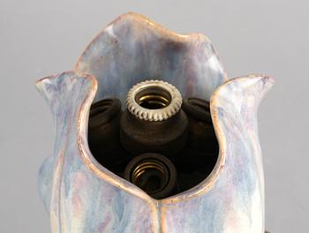 BORDSLAMPA, porslin, jugend, ev. Frankrike, 1900-talets första hälft.