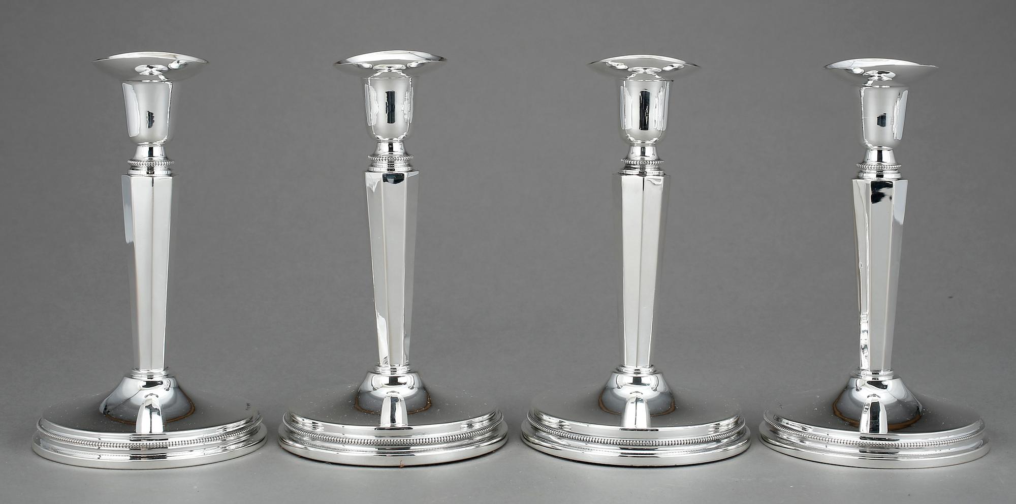LJUSSTAKAR, 4st, silver, MGAB, Uppsala, bla 1958.