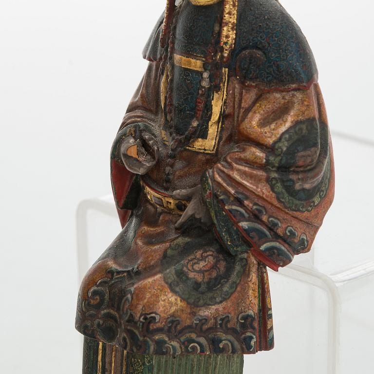 Skulpturer, 3 st, Kina, sen Qingdynasti.