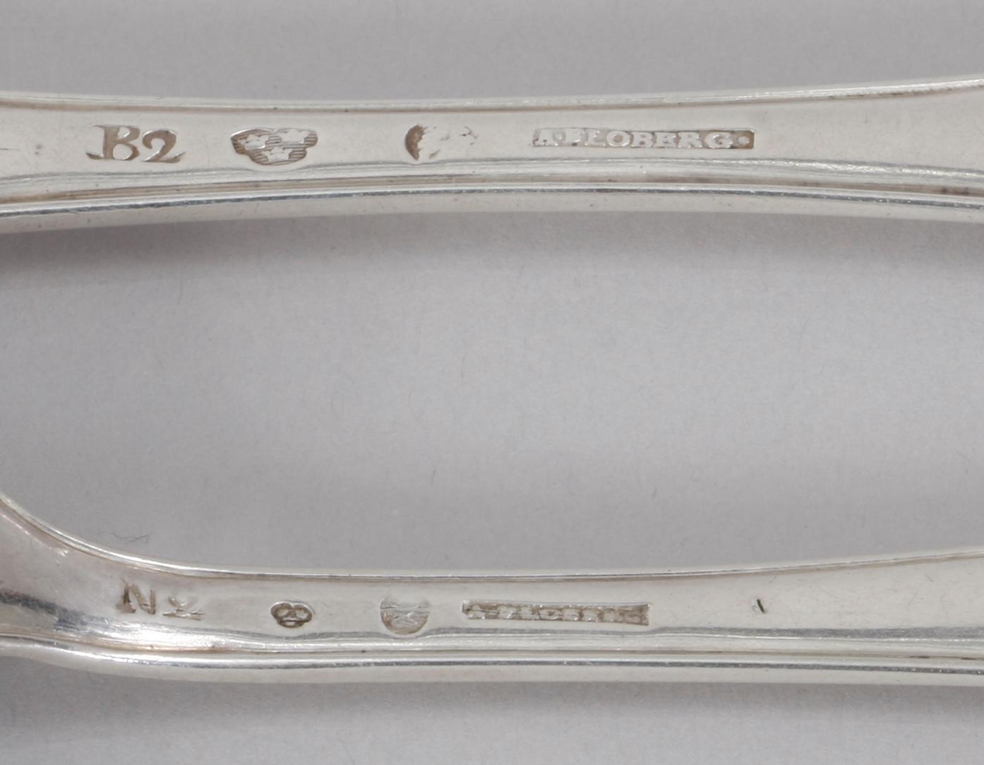 SKED SAMT GAFFEL, silver, Arvid Floberg 1784 och 1795.