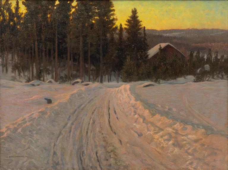 Anshelm Schultzberg, Winter landscape.