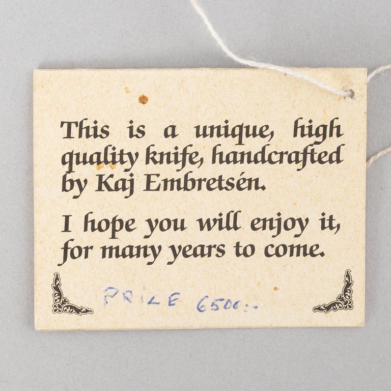 Kaj Embertsén, knife, Edsbyn.