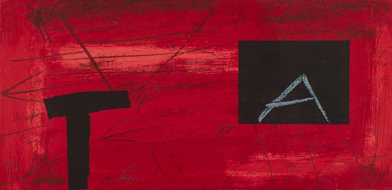 Antoni Tàpies, Composition in Black and Red.