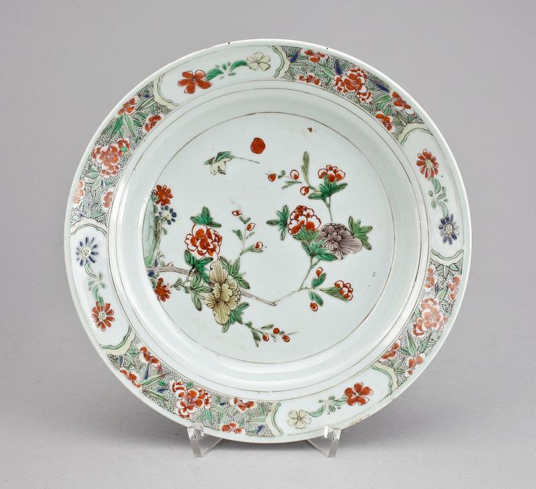 TALLRIK, porslin. Kangxi 1662-1723, Kina.