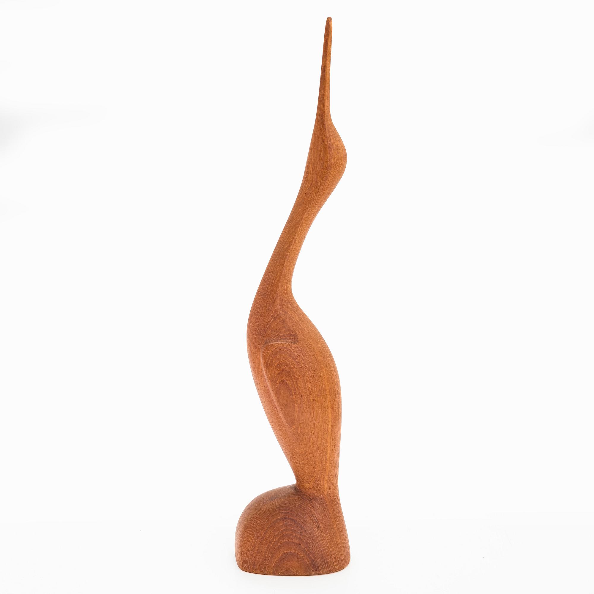 Sakari Pykälä, skulptur, trä, signerad.