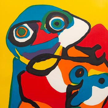 Karel Appel, färglitografi, signerad, numrerad 80/150 och daterad -72.
