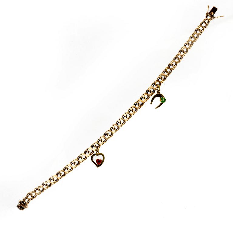 A 14K gold Bismarck bracelet.