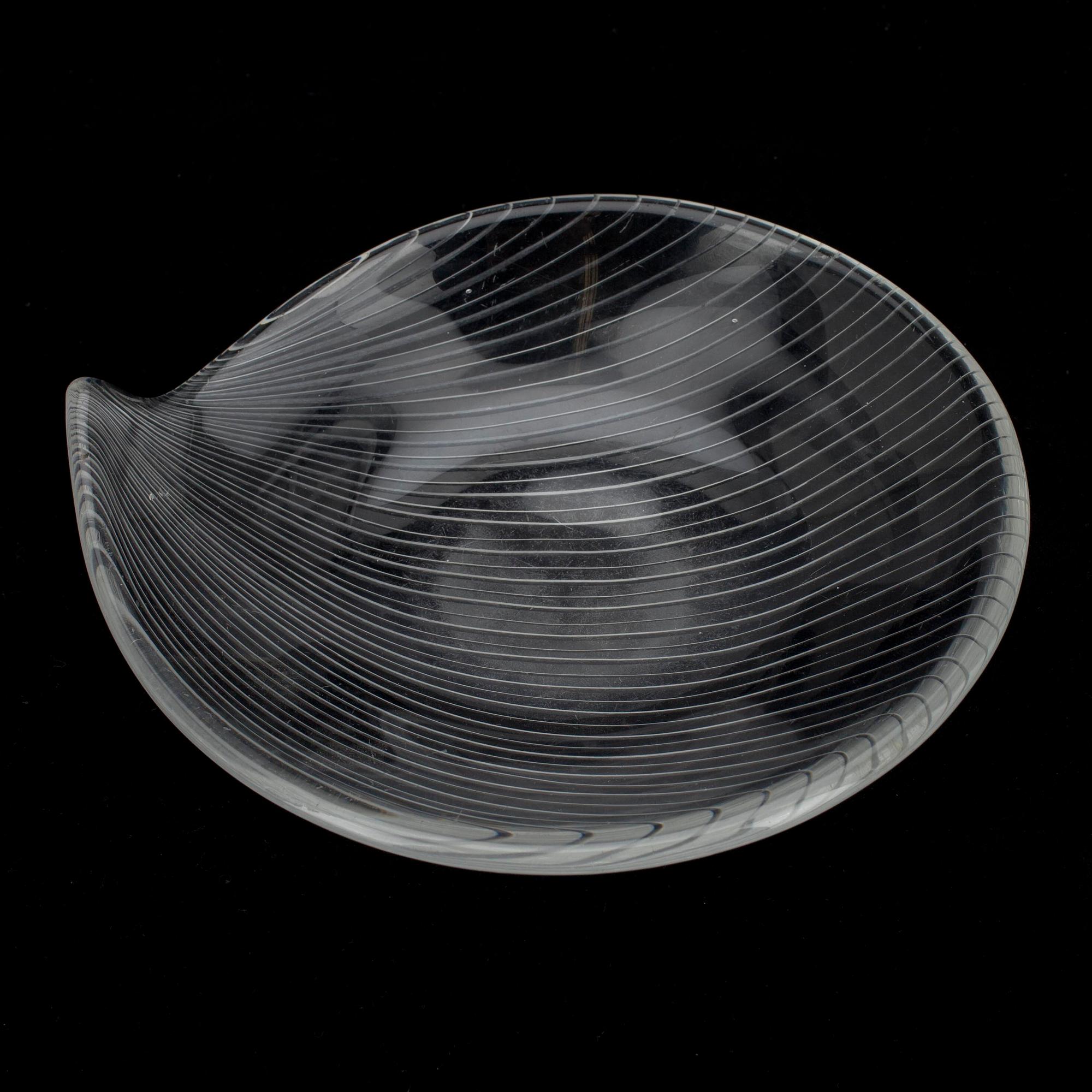 FAT, glas, "Lövet" sign. Tapio Wirkkala, Iittala -55.