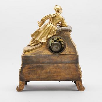 BORDSPENDYL, brons, senempire, Frankrike, 1800-talets mitt.