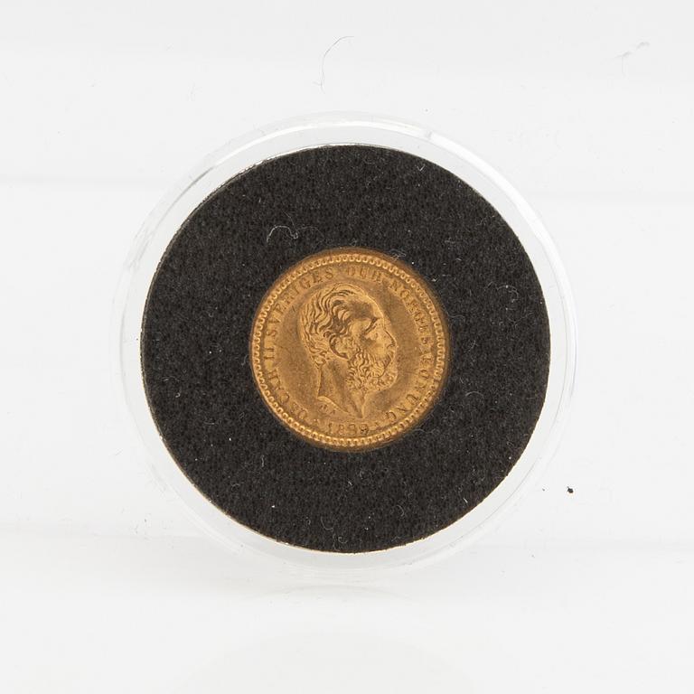 Guldmynt Sverige, Oscar II 5 kr, 1899.