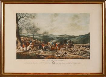 LITOGRAFISKA TRYCK, 2 st, England, 1800-/1900-tal.