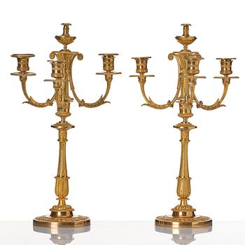 A pair of Empire candelabra.