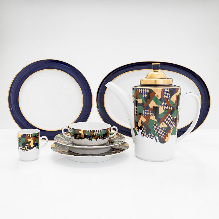 Heikki Orvola, servisdelar, 23 st, fältspatporslin,"Festivo", Arabia/Rörstrand 1980 -tal.